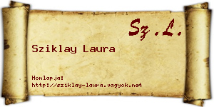 Sziklay Laura névjegykártya